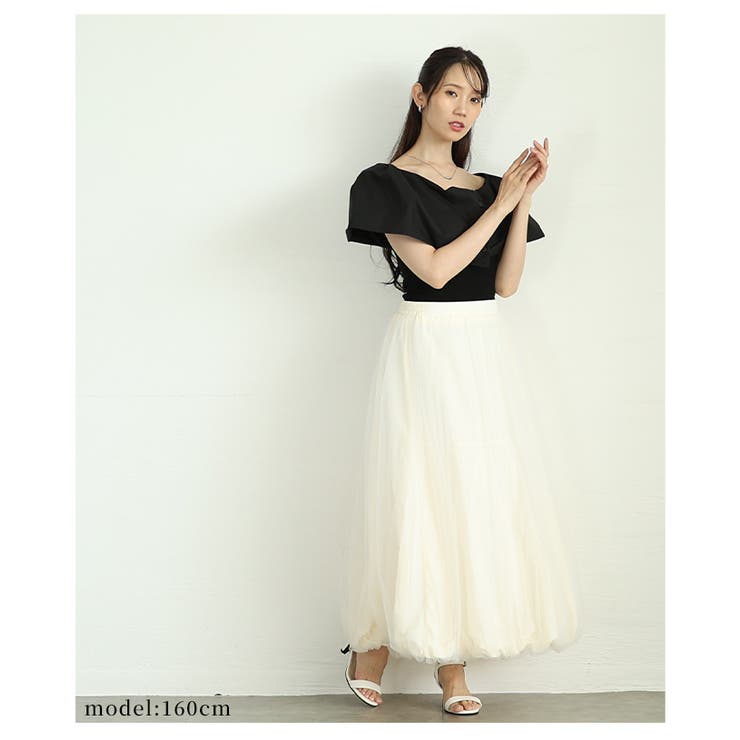 ランクアップする品の良さを纏うオフショルダー風異素材ケープトップス レディース … | Sawa a la mode | 詳細画像12 