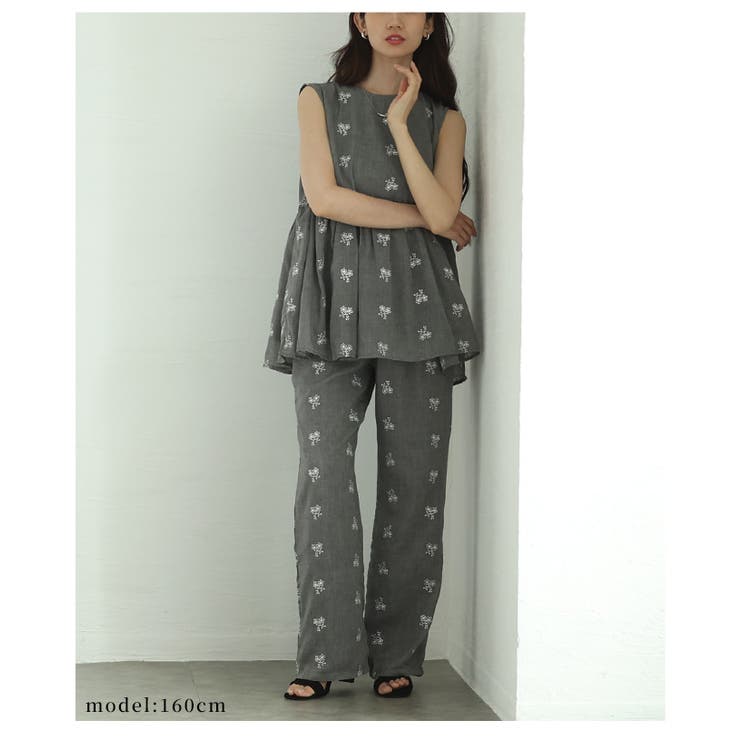 華やかさと品を兼ね備えたミニフラワー刺繍のペプラムトップス レディース ファッシ… | Sawa a la mode | 詳細画像19 