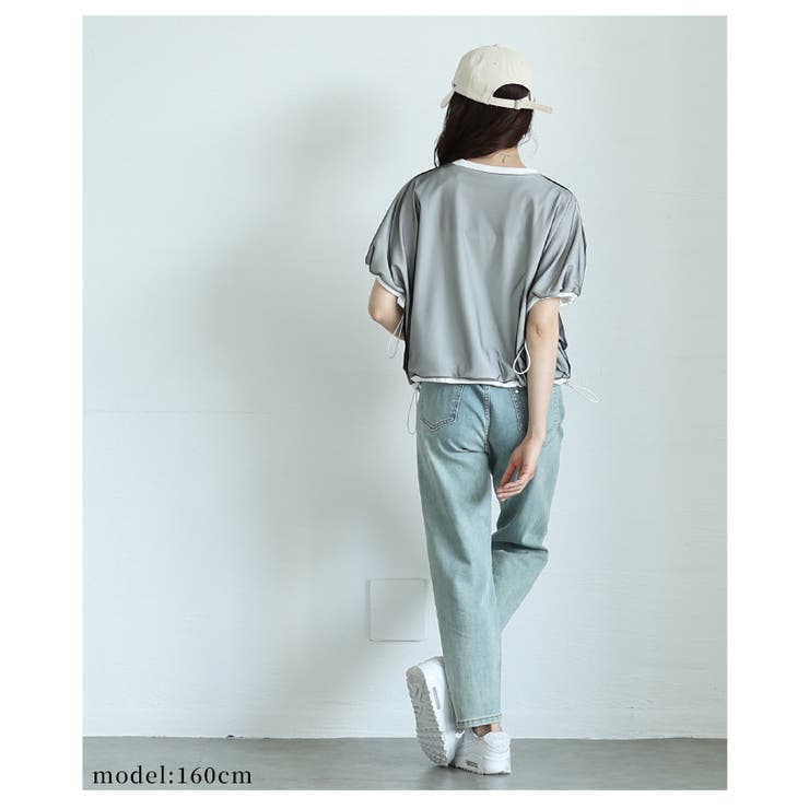 チュールレイヤードドロストプルオーバートップス レディース ファッション | Sawa a la mode | 詳細画像18 