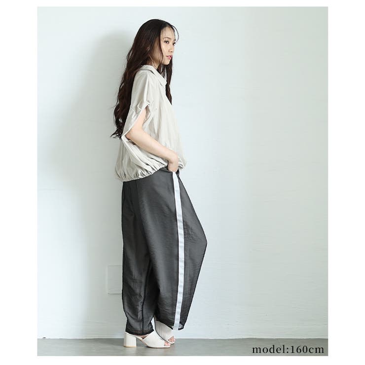 オーガンジーレイヤードサイドラインロングパンツ レディース ファッション | Sawa a la mode | 詳細画像11 