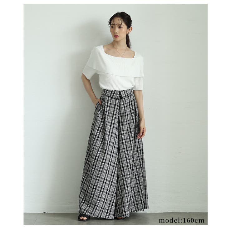 オフショルリブニット半袖トップス レディース ファッション | Sawa a la mode | 詳細画像16 