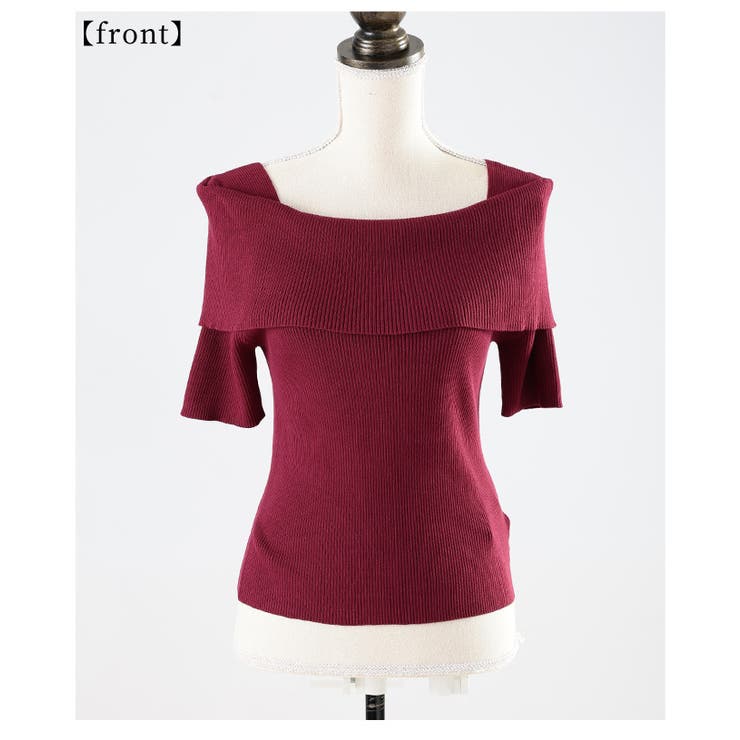 オフショルリブニット半袖トップス レディース ファッション | Sawa a la mode | 詳細画像21 