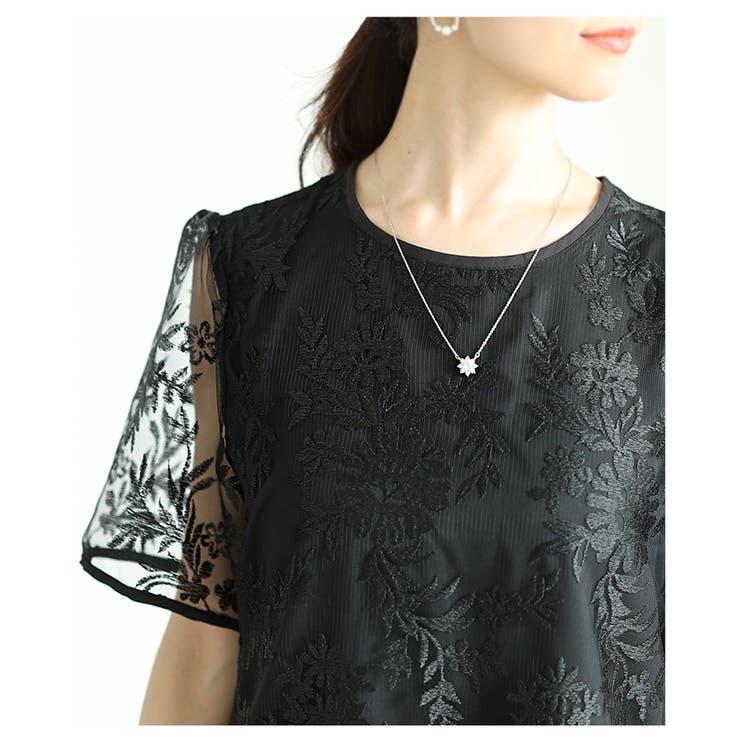 刺繍ベールシアーブラウス【8月14日20時販売新作】