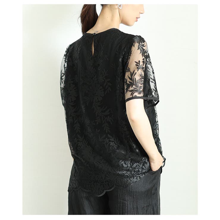 刺繍ベールシアーブラウス【8月14日20時販売新作】
