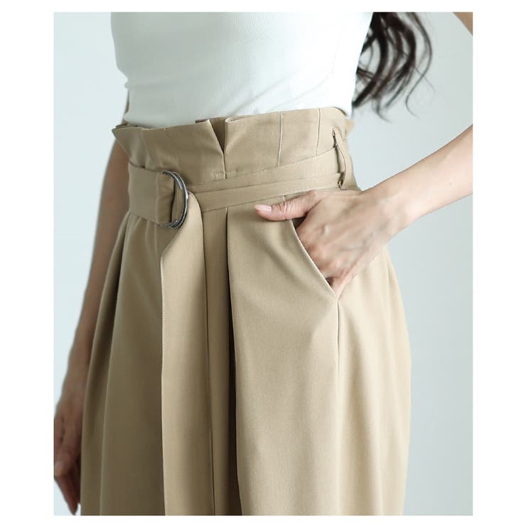 ベルト付タックワイドパンツ【8月23日20時販売新作】