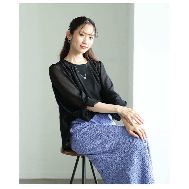 袖口リボンモチーフシフォンブラウス レディース ファッション | Sawa a la mode | 詳細画像16 