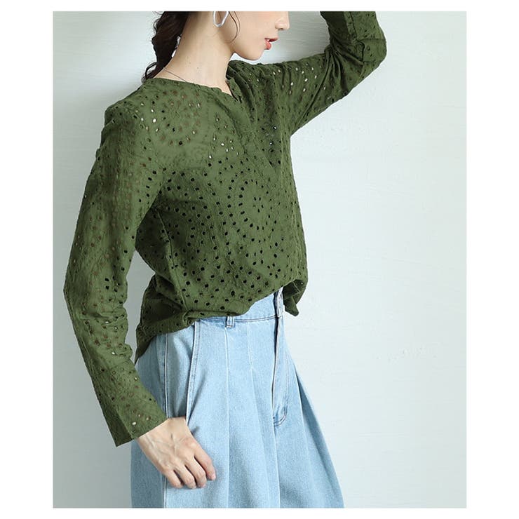刺繍で描いたエアリーな風合いを纏うコットンブラウス レディース ファッション | Sawa a la mode | 詳細画像5 