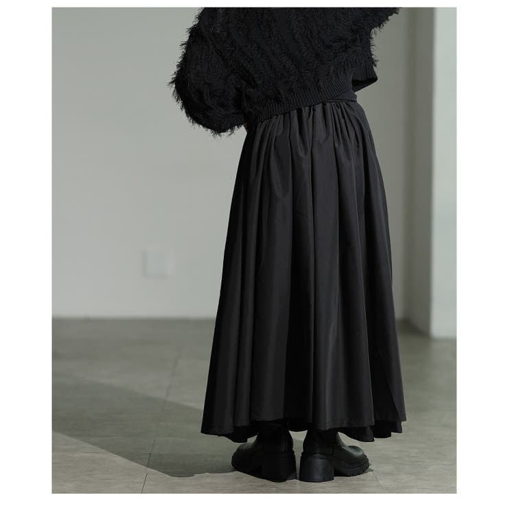 大人の洗練さと余裕漂うブロードギャザーフレアロングスカート レディース ファッシ… | Sawa a la mode | 詳細画像20 