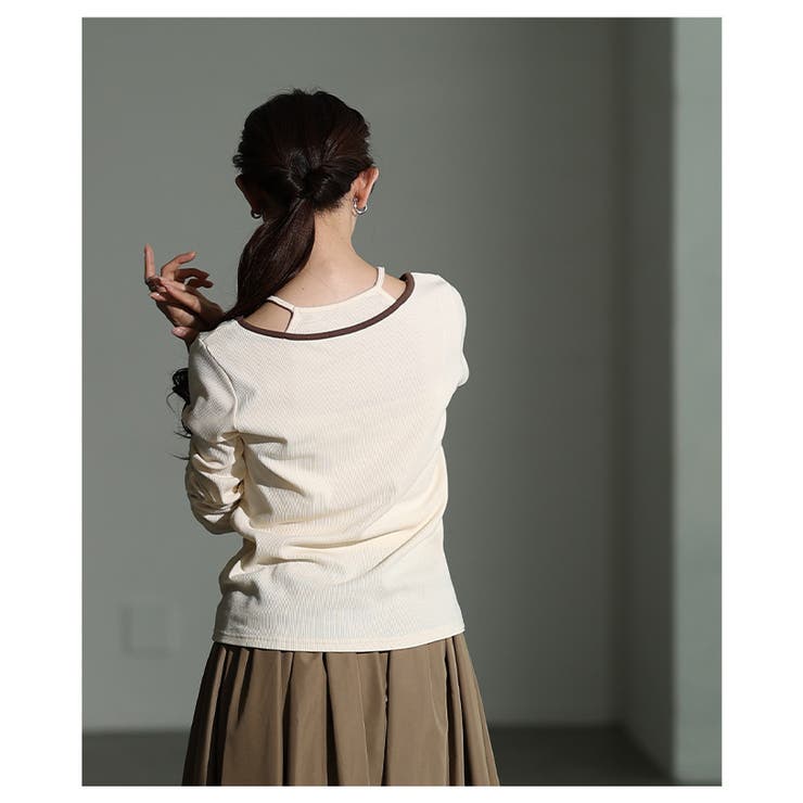トレンドを抑えたアメスリタンクレイヤード風リブカットソー レディース ファッショ… | Sawa a la mode | 詳細画像17 