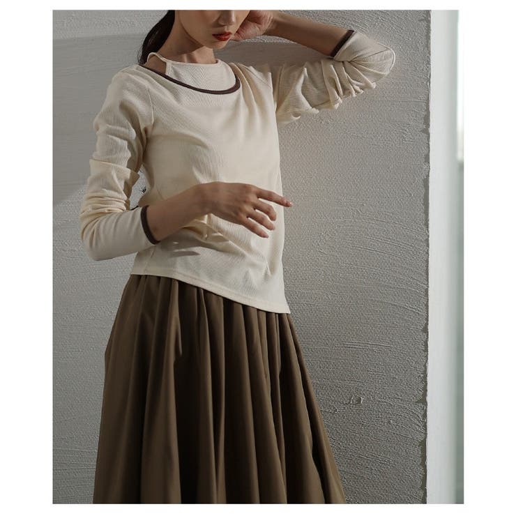 トレンドを抑えたアメスリタンクレイヤード風リブカットソー レディース ファッショ… | Sawa a la mode | 詳細画像18 