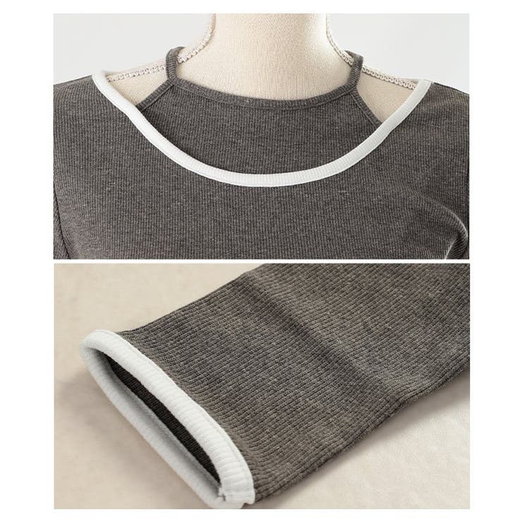 トレンドを抑えたアメスリタンクレイヤード風リブカットソー レディース ファッショ… | Sawa a la mode | 詳細画像23 