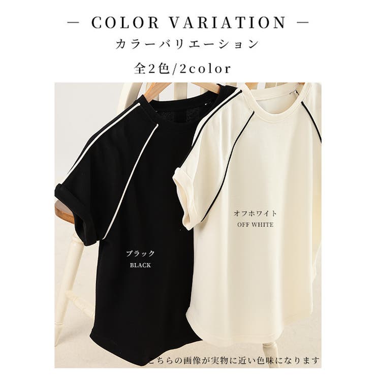 パイピングラインカットソー【8月25日20時販売新作】