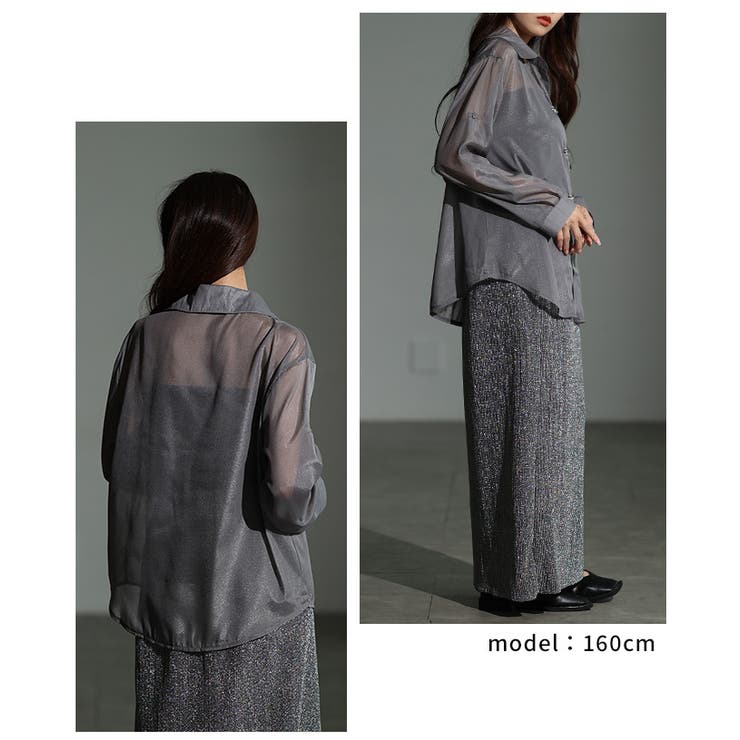 絶妙ニュアンス飾るチャイナボタン風シアーシャツ レディース ファッション | Sawa a la mode | 詳細画像10 