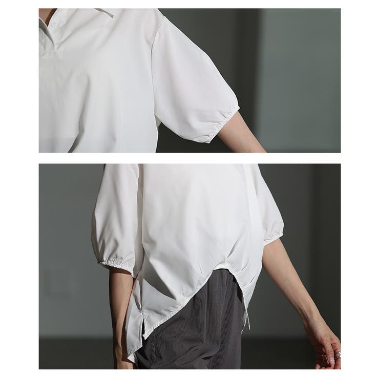目を惹く存在感を生む裾タック変形シルエットブラウス レディース ファッション | Sawa a la mode | 詳細画像5 