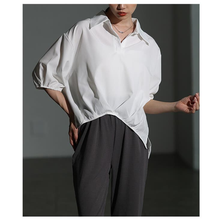 目を惹く存在感を生む裾タック変形シルエットブラウス レディース ファッション | Sawa a la mode | 詳細画像8 
