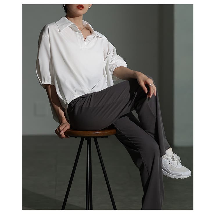 目を惹く存在感を生む裾タック変形シルエットブラウス レディース ファッション | Sawa a la mode | 詳細画像9 