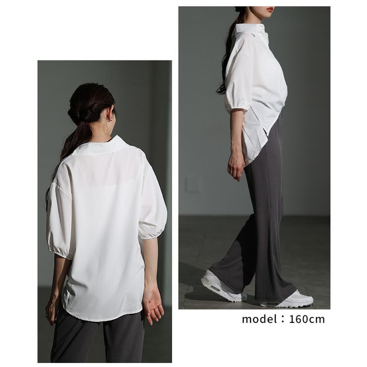 目を惹く存在感を生む裾タック変形シルエットブラウス レディース ファッション | Sawa a la mode | 詳細画像10 