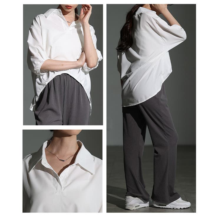 目を惹く存在感を生む裾タック変形シルエットブラウス レディース ファッション | Sawa a la mode | 詳細画像17 