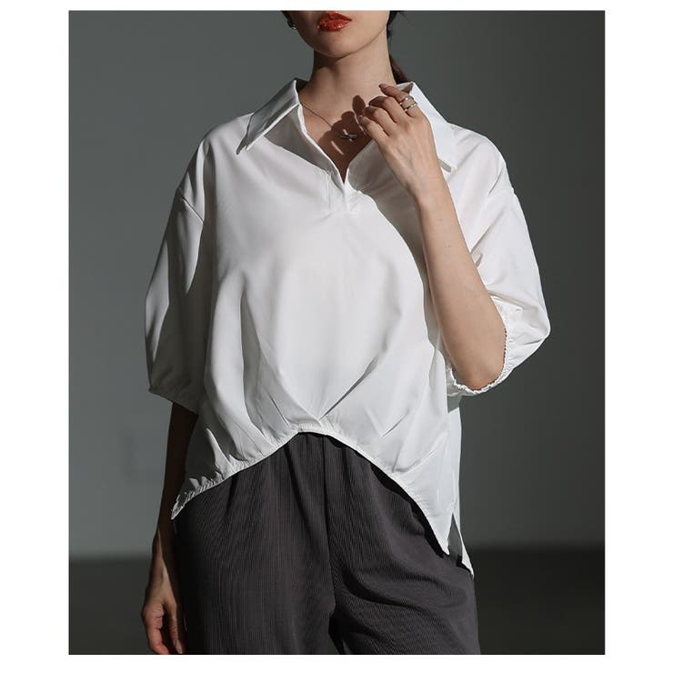 目を惹く存在感を生む裾タック変形シルエットブラウス レディース ファッション | Sawa a la mode | 詳細画像21 
