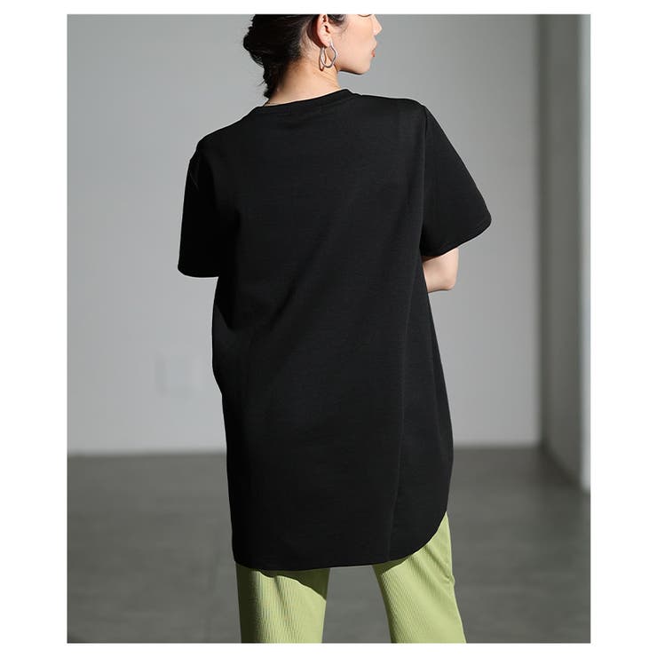 スカラップカットアシンメトリーカットソーチュニック レディース ファッション | Sawa a la mode | 詳細画像17 