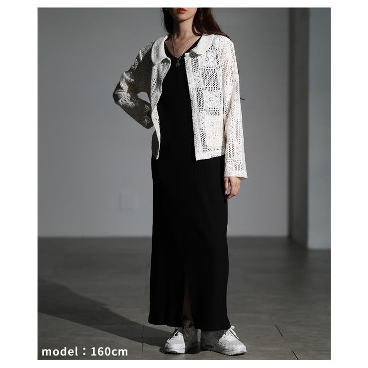 涼しく重ねるクロシェ編みシャツトップス レディース ファッション | Sawa a la mode | 詳細画像7 