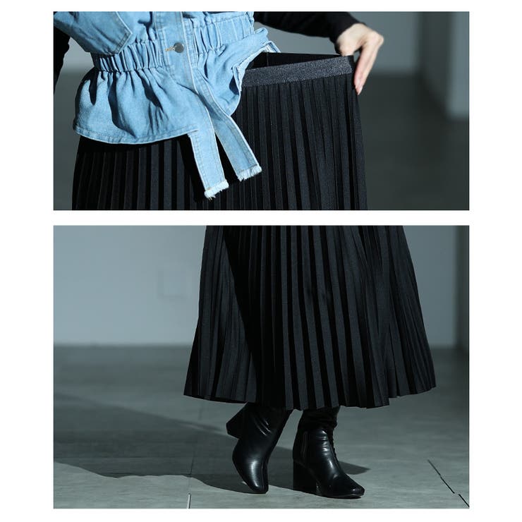 歩くたびに揺れるミディアムプリーツスカート レディース ファッション | Sawa a la mode | 詳細画像5 