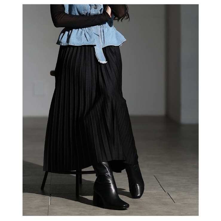 歩くたびに揺れるミディアムプリーツスカート レディース ファッション | Sawa a la mode | 詳細画像9 