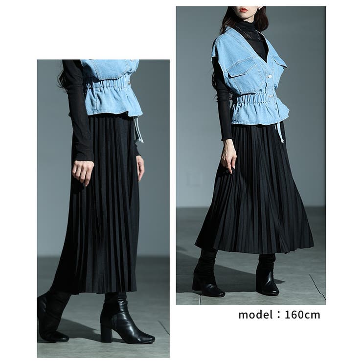 歩くたびに揺れるミディアムプリーツスカート レディース ファッション | Sawa a la mode | 詳細画像10 