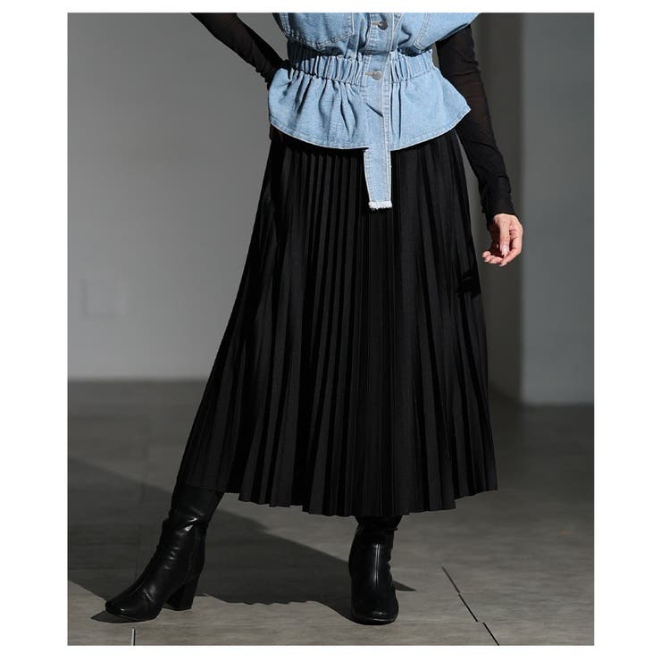 歩くたびに揺れるミディアムプリーツスカート レディース ファッション | Sawa a la mode | 詳細画像12 
