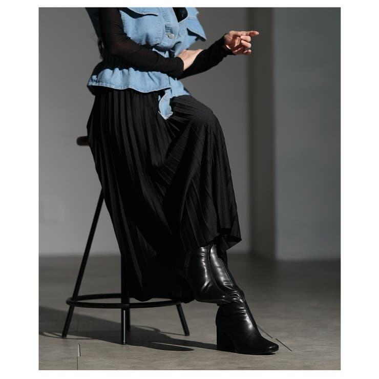 歩くたびに揺れるミディアムプリーツスカート レディース ファッション | Sawa a la mode | 詳細画像15 