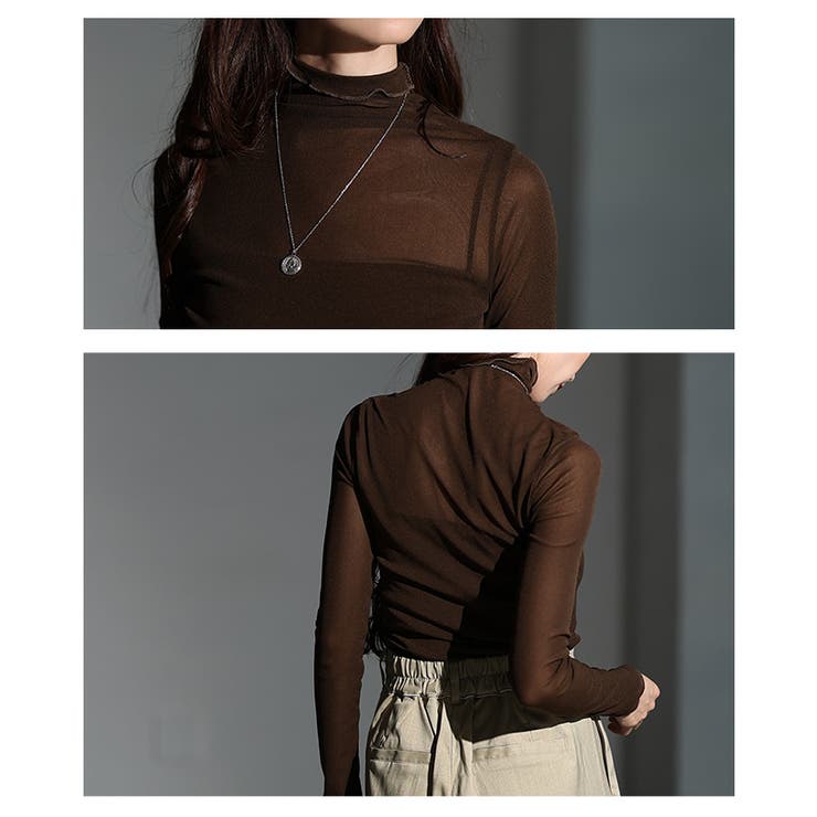 着こなしの幅が広がるメッシュシアートップス レディース ファッション | Sawa a la mode | 詳細画像5 