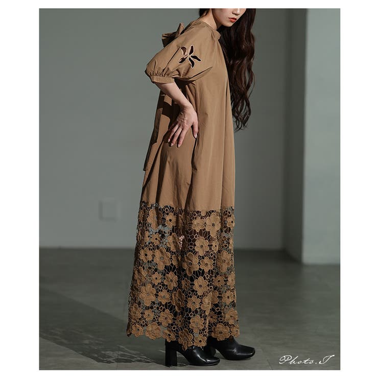 どこから見ても美しい花柄レースバックリボンワンピース レディース ファッション | Sawa a la mode | 詳細画像2