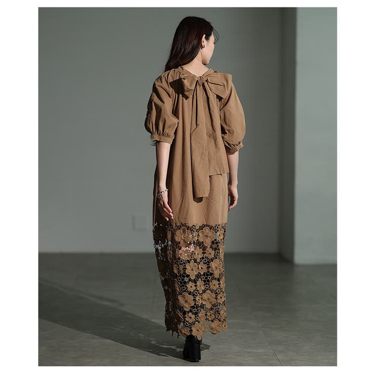 どこから見ても美しい花柄レースバックリボンワンピース レディース ファッション | Sawa a la mode | 詳細画像9