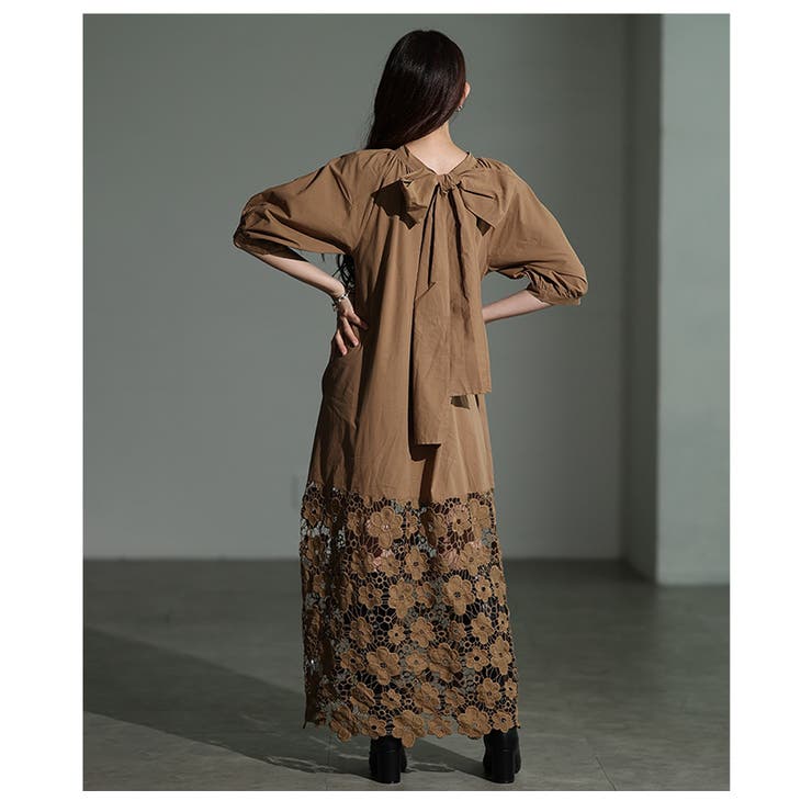 どこから見ても美しい花柄レースバックリボンワンピース レディース ファッション | Sawa a la mode | 詳細画像16