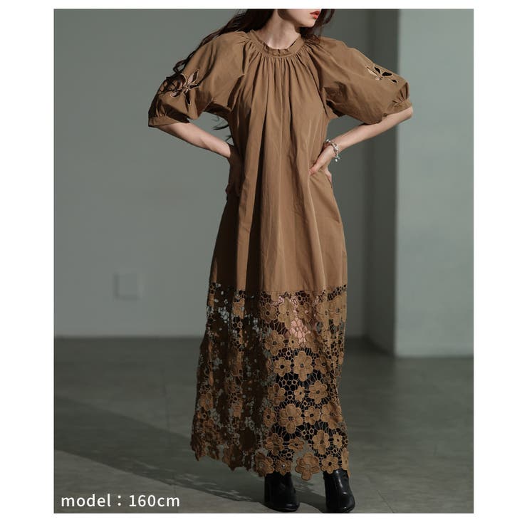 どこから見ても美しい花柄レースバックリボンワンピース レディース ファッション | Sawa a la mode | 詳細画像19