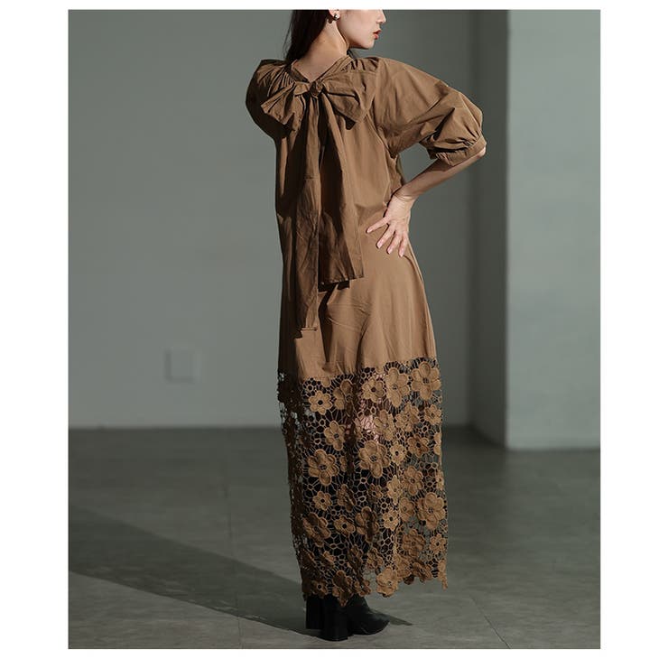 どこから見ても美しい花柄レースバックリボンワンピース レディース ファッション | Sawa a la mode | 詳細画像20