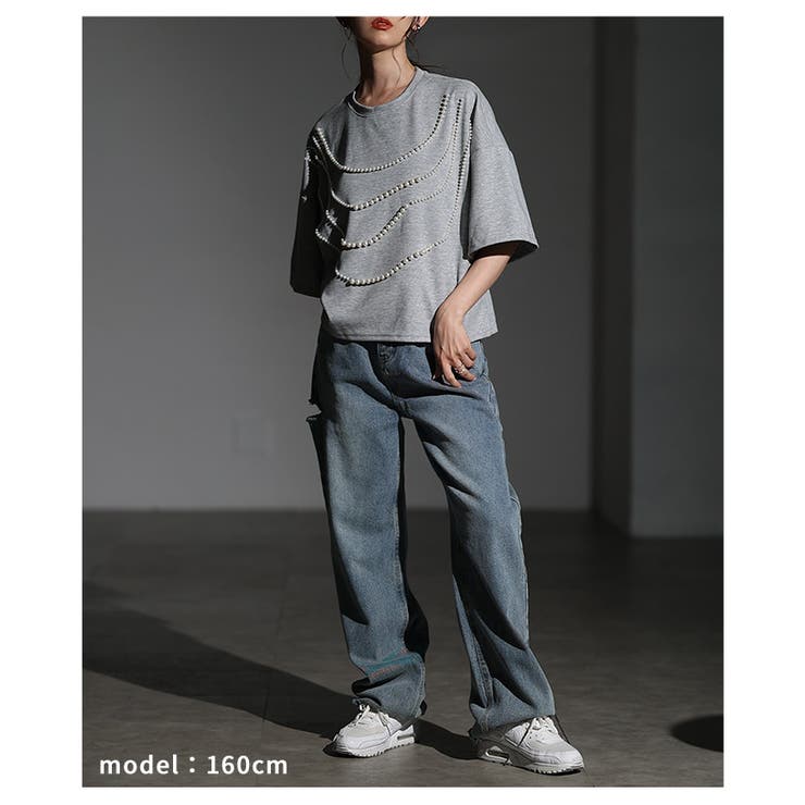 ネックレスのように艶めき輝くパール付きカットソー レディース ファッション | Sawa a la mode | 詳細画像7 