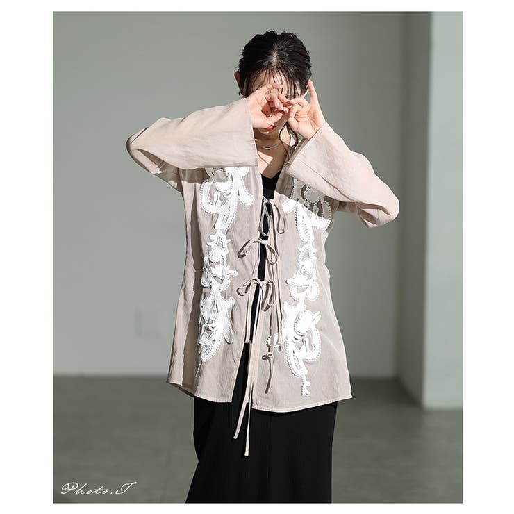 華やぐ魔法を纏うペイズリー調レースシアー重ね着トップス レディース ファッション | Sawa a la mode | 詳細画像2 