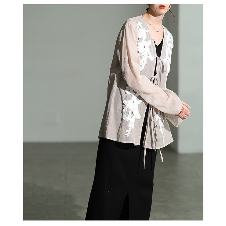 華やぐ魔法を纏うペイズリー調レースシアー重ね着トップス レディース ファッション | Sawa a la mode | 詳細画像8 