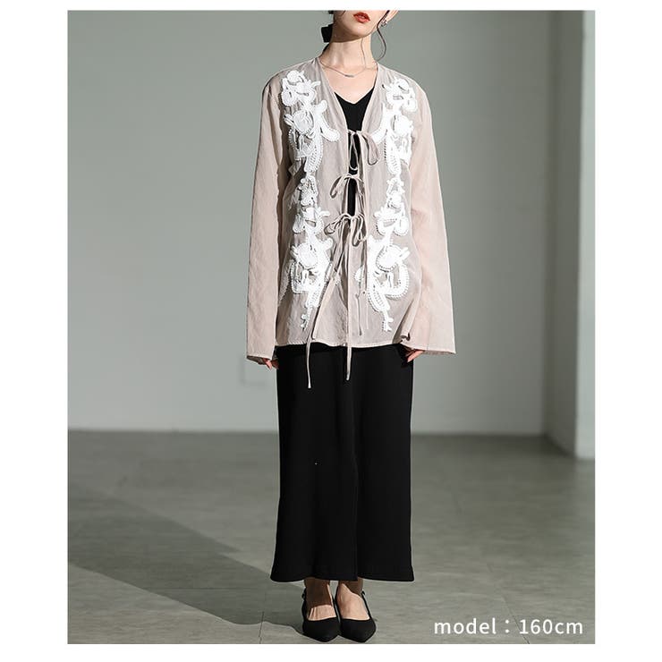 華やぐ魔法を纏うペイズリー調レースシアー重ね着トップス レディース ファッション | Sawa a la mode | 詳細画像21 