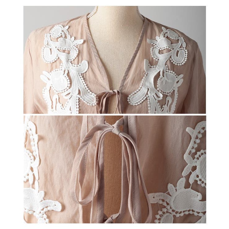 華やぐ魔法を纏うペイズリー調レースシアー重ね着トップス レディース ファッション | Sawa a la mode | 詳細画像23 