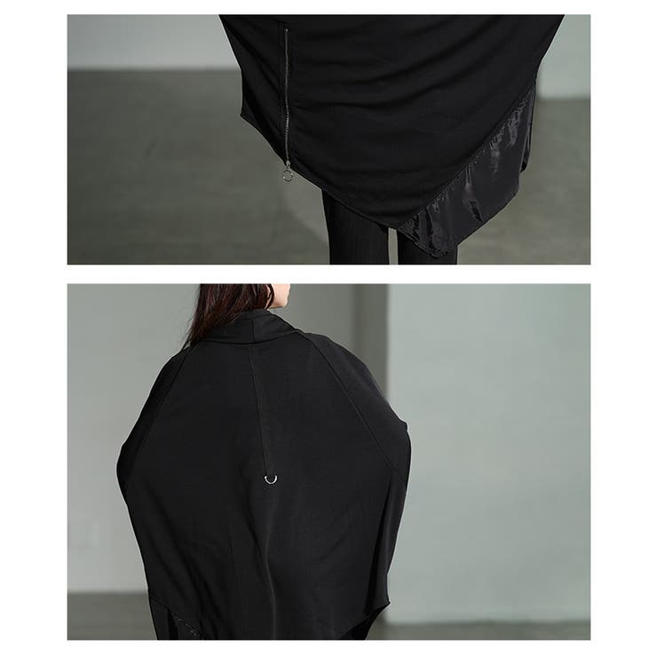 一歩先を行く異素材アシンメトリータートルチュニック レディース ファッション | Sawa a la mode | 詳細画像5 