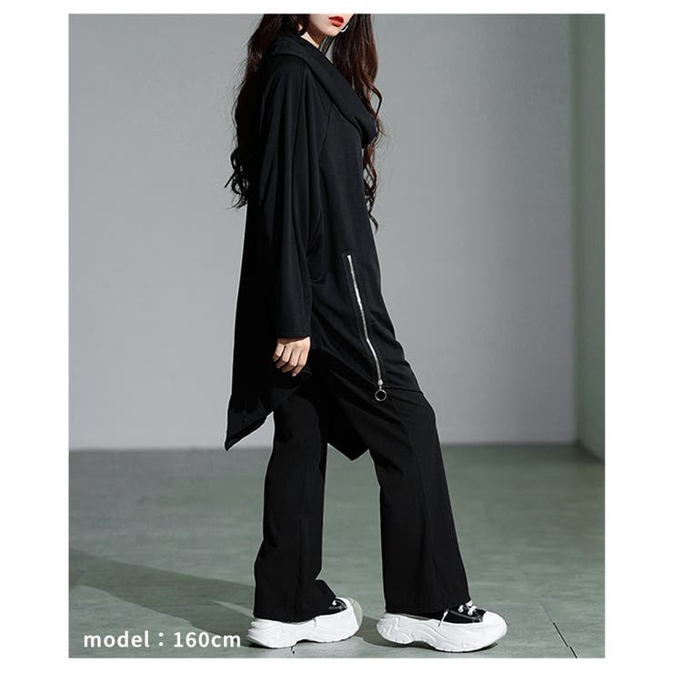 一歩先を行く異素材アシンメトリータートルチュニック レディース ファッション | Sawa a la mode | 詳細画像7 