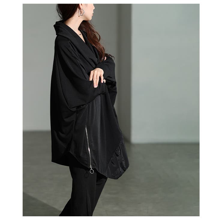 一歩先を行く異素材アシンメトリータートルチュニック レディース ファッション | Sawa a la mode | 詳細画像13 