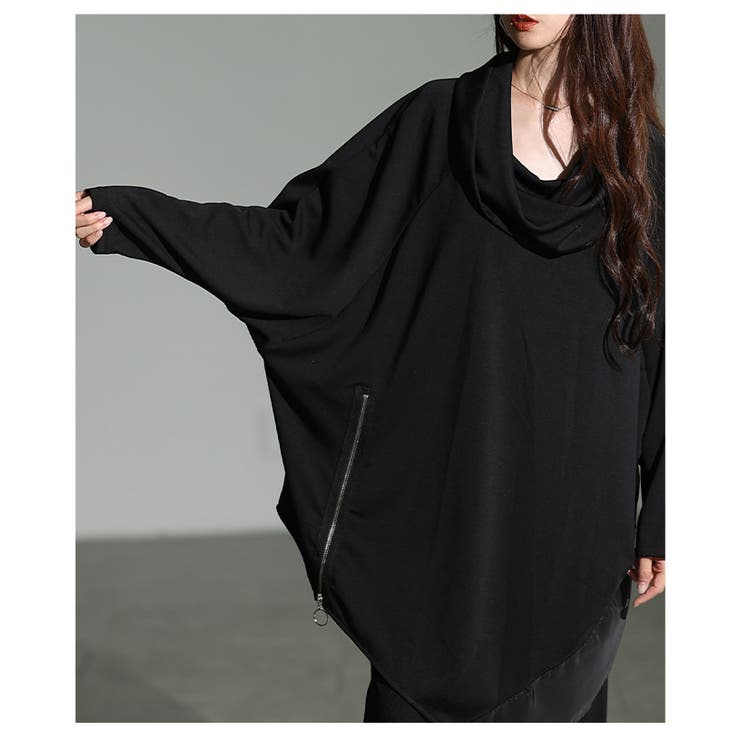一歩先を行く異素材アシンメトリータートルチュニック レディース ファッション | Sawa a la mode | 詳細画像15 