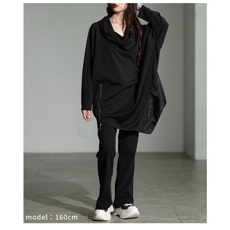一歩先を行く異素材アシンメトリータートルチュニック レディース ファッション | Sawa a la mode | 詳細画像22 