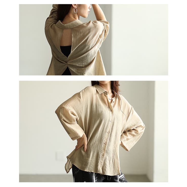 後ろ姿で差をつけるバックシャンシャツトップス レディース ファッション | Sawa a la mode | 詳細画像5 