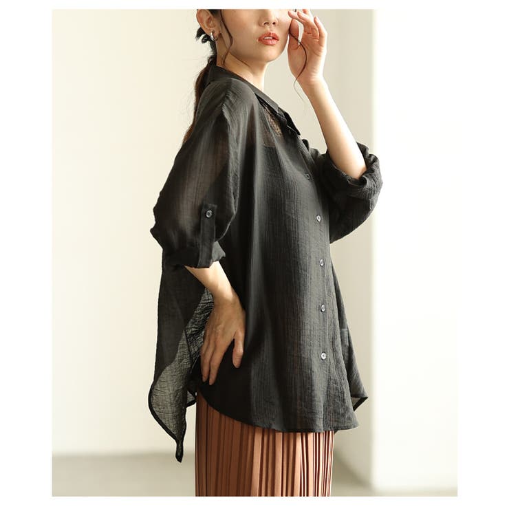 後ろ姿で差をつけるバックシャンシャツトップス レディース ファッション | Sawa a la mode | 詳細画像14 