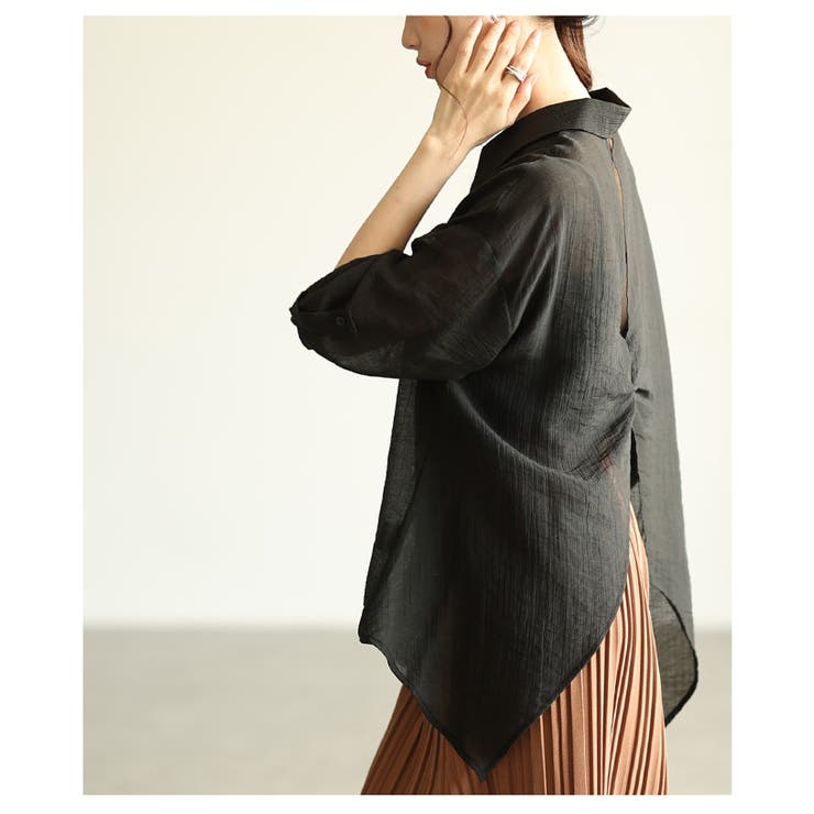 後ろ姿で差をつけるバックシャンシャツトップス レディース ファッション | Sawa a la mode | 詳細画像15 