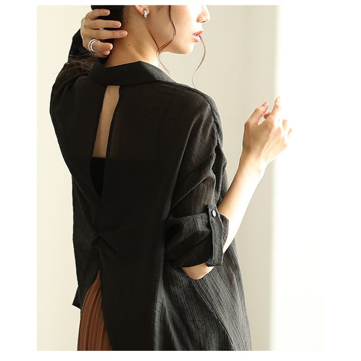 後ろ姿で差をつけるバックシャンシャツトップス レディース ファッション | Sawa a la mode | 詳細画像20 